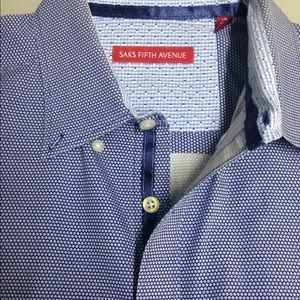 SAKS FIFTH AVENUE DRESS SHIRT SHORT SLEEVE